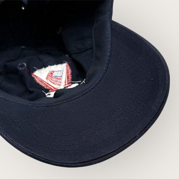 Sailing for Veterans Navy Blue Embroidered Baseball Cap Adjustable Cotton - Picture 5 of 6